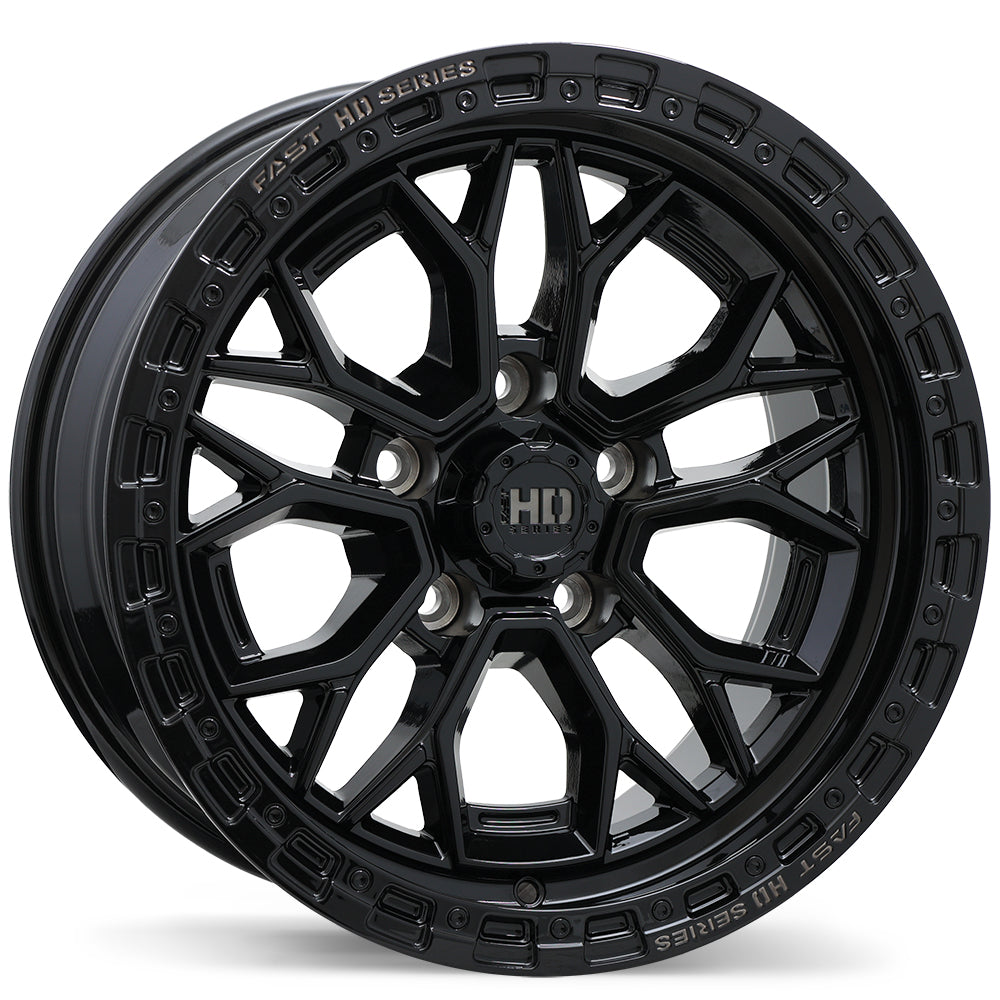 Fast HD Muramasa - 17X9.0 | 5X127 | 71.5 | +0 Gloss Black with Grey Milling