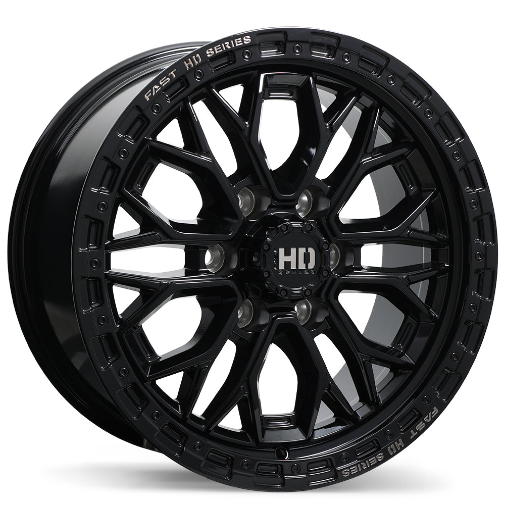 Fast HD Muramasa - 18X9.0 | 6X139.7 | 95.1 | +30 Gloss Black with Grey Milling