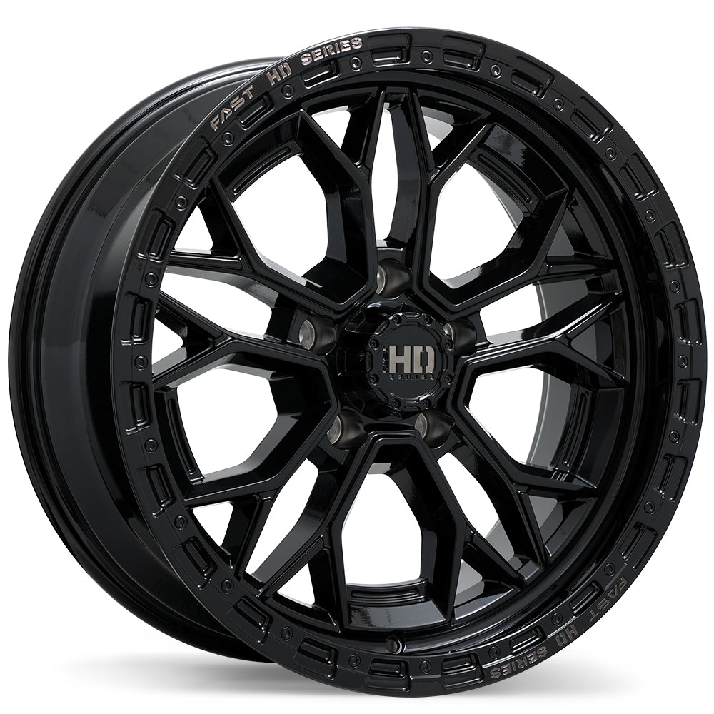 Fast HD Muramasa - 20X9.0 | 5X139.7 | 77.8 | +0 Gloss Black with Grey Milling