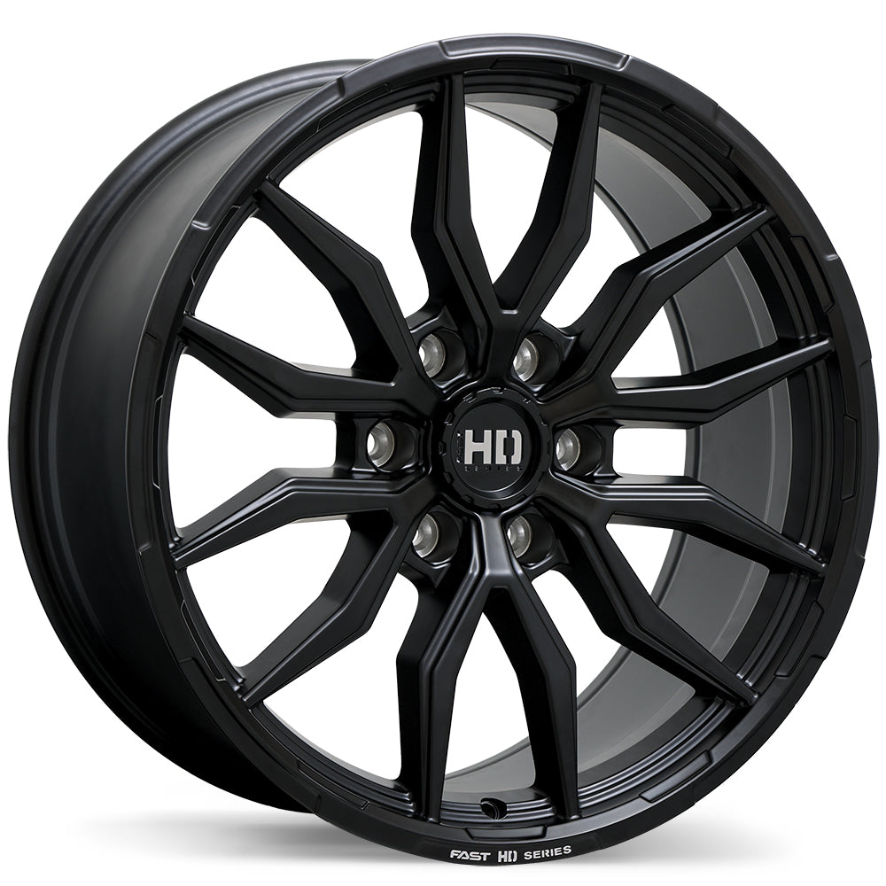 Fast HD Grit - 18X8.0 | 6X139.7 | 95.1 | +55 Satin Black with Milling