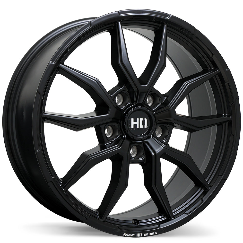Fast HD Grit - 20X9.0 | 5X127 | 71.5 | +45 Satin Black with Milling