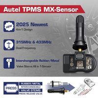 AUTEL UNIVERSAL 2 IN 1 TPMS SENSOR 315/433MHZ WITH RUBBER VALVE - Axon Distribution