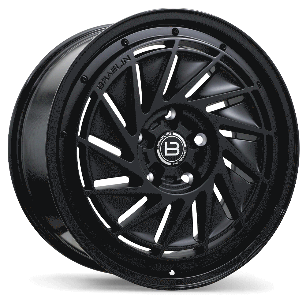 Braelin BR16 - 19X9.5 | 5X100 | 56.1 | +45 Matte Black with Gloss Black Lip