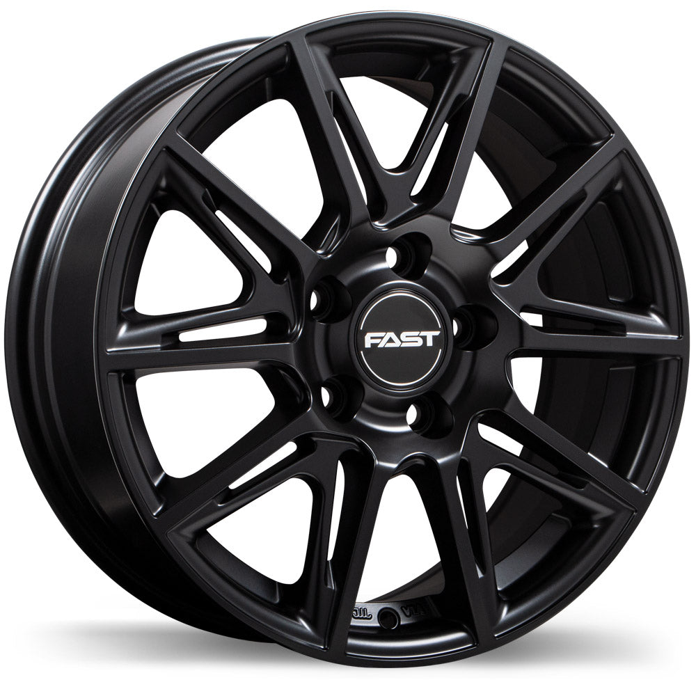 Fast Wheels Switch - 16X6.5 | 5X114.3 | 64.1 | +42 Satin Black