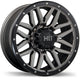 Fast HD Menace - 18X9.0 | 8X165.1 | 121.1 | +15 Satin Gunmetal with Black Trim
