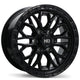 Fast HD Muramasa - 18X9.0 | 6X139.7 | 95.1 | +30 Gloss Black with Grey Milling