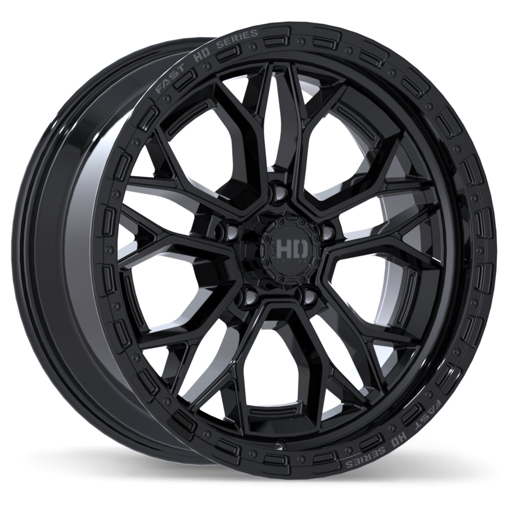 Fast HD Muramasa - 20X9.0 | 5X139.7 | 64.1 | +40 Gloss Black with Grey Milling