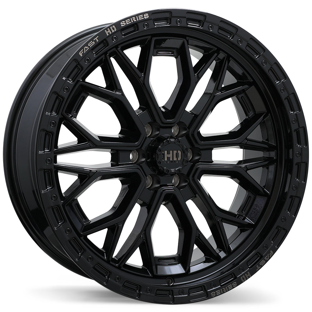 Fast HD Muramasa - 20X9.0 | 6X114.3 | 66.1 | +0 Gloss Black with Grey Milling