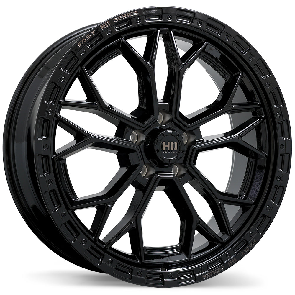 Fast HD Muramasa - 22X9.0 | 5X127 | 71.5 | +30 Gloss Black with Grey Milling