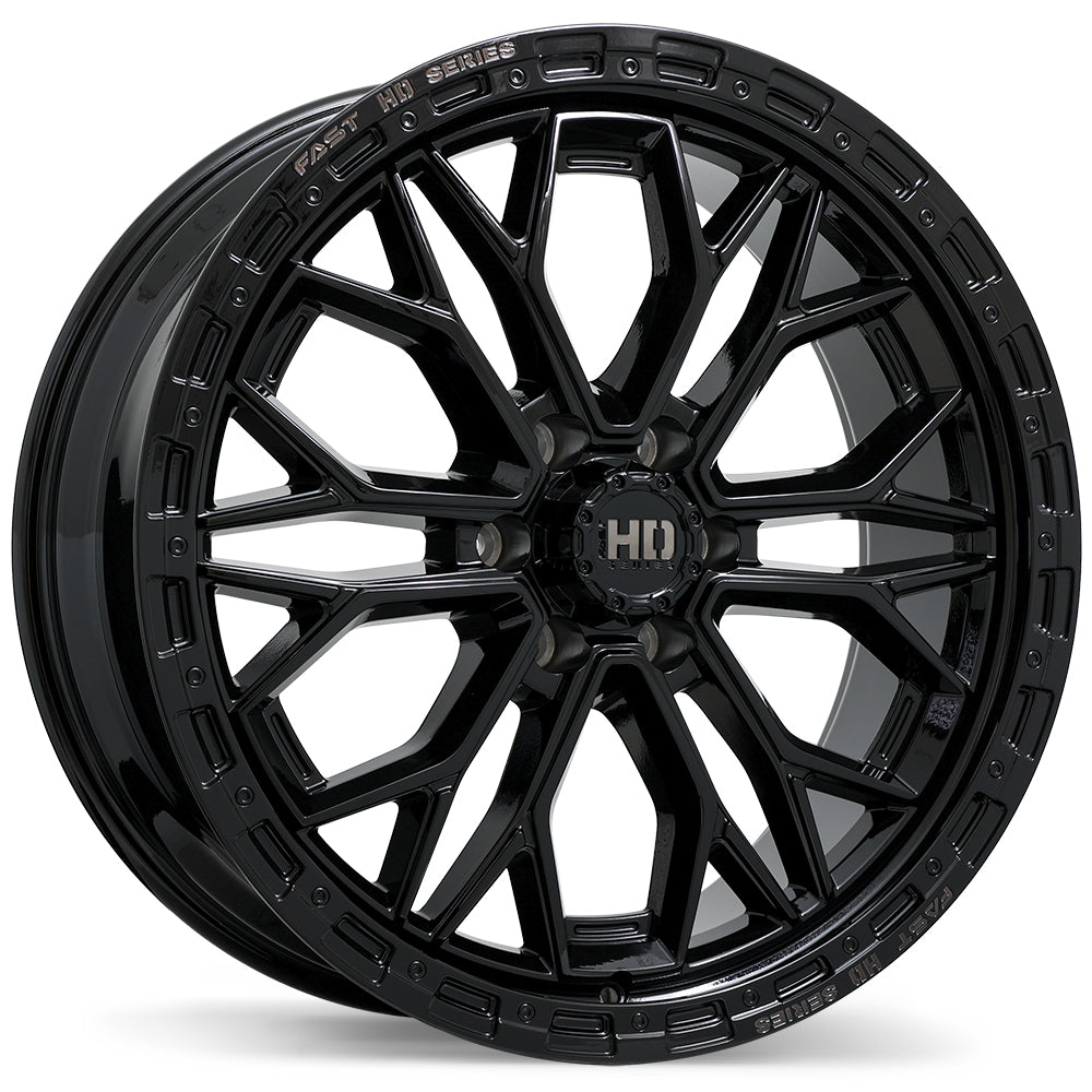Fast HD Muramasa - 22X9.0 | 6X135 | 87.1 | +30 Gloss Black with Grey Milling