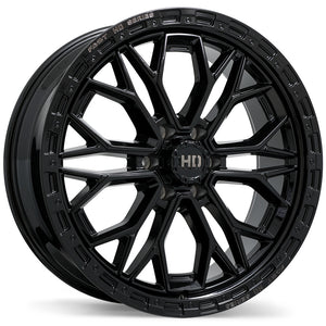 Fast HD Muramasa - 22X9.0 | 6X139.7 | 84.2 | +26 Gloss Black with Grey Milling