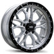 Fast HD Muramasa - 20X9.0 | 5X139.7 | 77.8 | +0 Gloss Silver with Black Lip