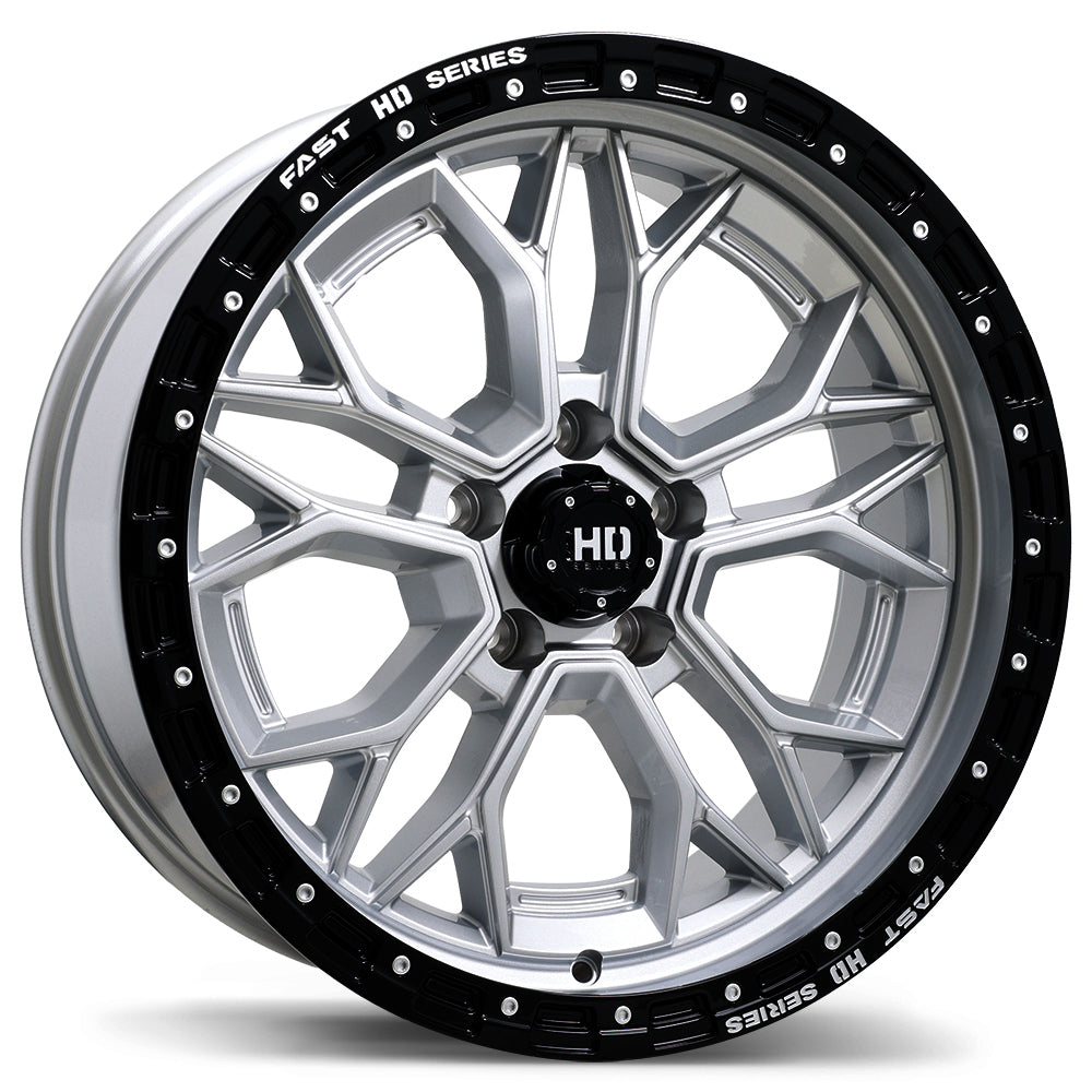 Fast HD Muramasa - 20X9.0 | 5X127 | 71.5 | +0 Gloss Silver with Black Lip