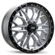 Fast HD Muramasa - 20X9.0 | 6X139.7 | 78.0 | +30 Gloss Silver with Black Lip