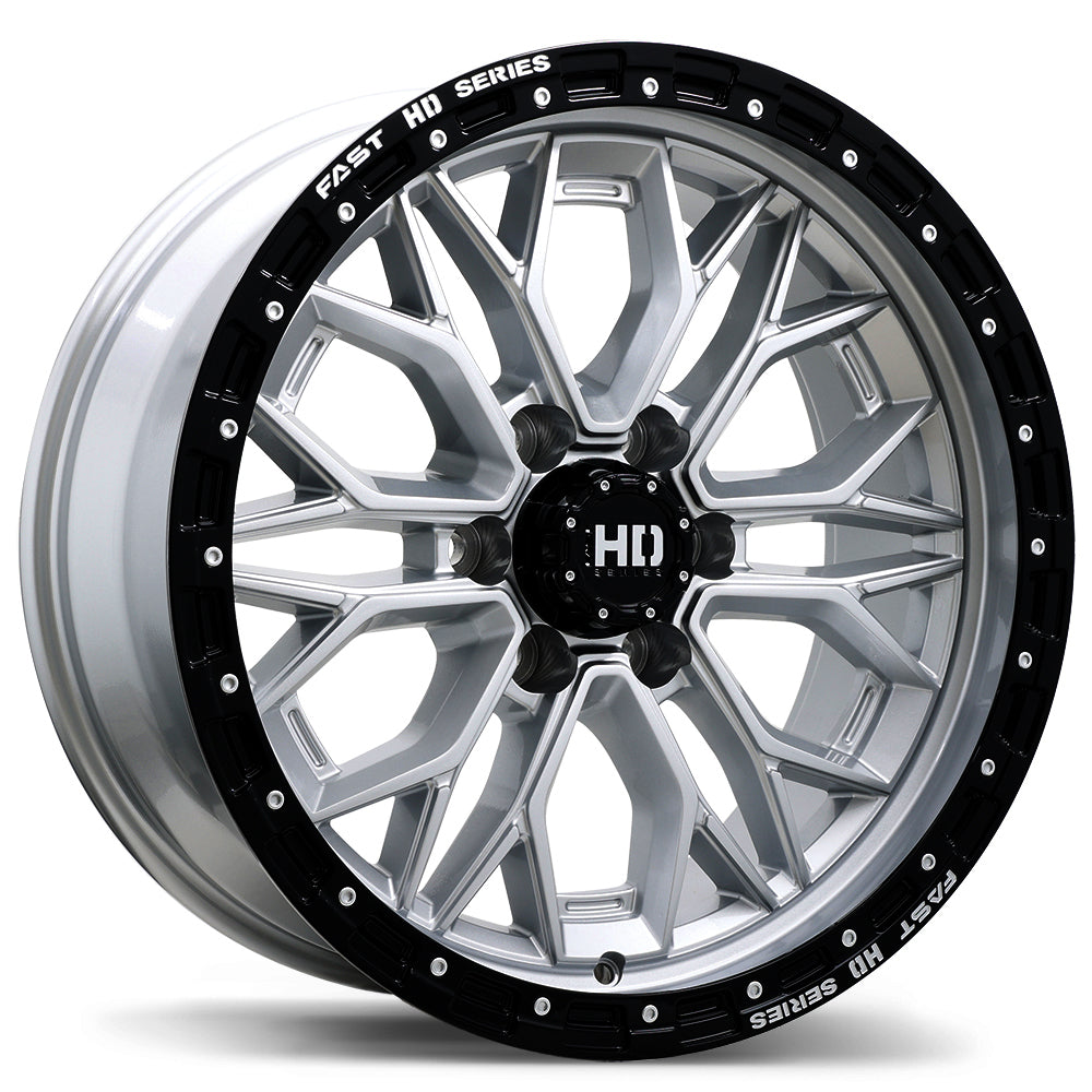 Fast HD Muramasa - 20X9.0 | 6X139.7 | 78.0 | +0 Gloss Silver with Black Lip