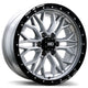 Fast HD Muramasa - 20X9.0 | 6X139.7 | 84.2 | +0 Gloss Silver with Black Lip
