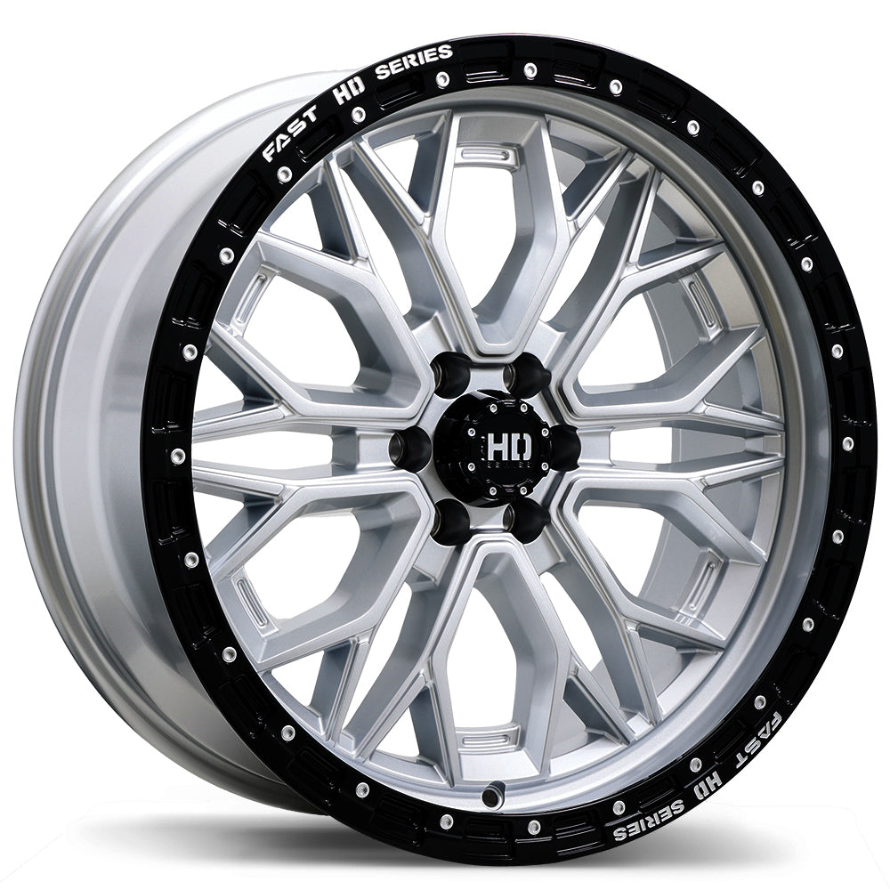 Fast HD Muramasa - 20X9.0 | 6X114.3 | 66.1 | +0 Gloss Silver with Black Lip