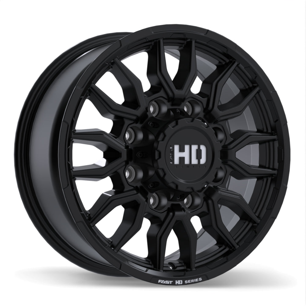 Fast HD Grit - 18X8.5 | 8X165.1 | 121.1 | +57 Satin Black with Milling