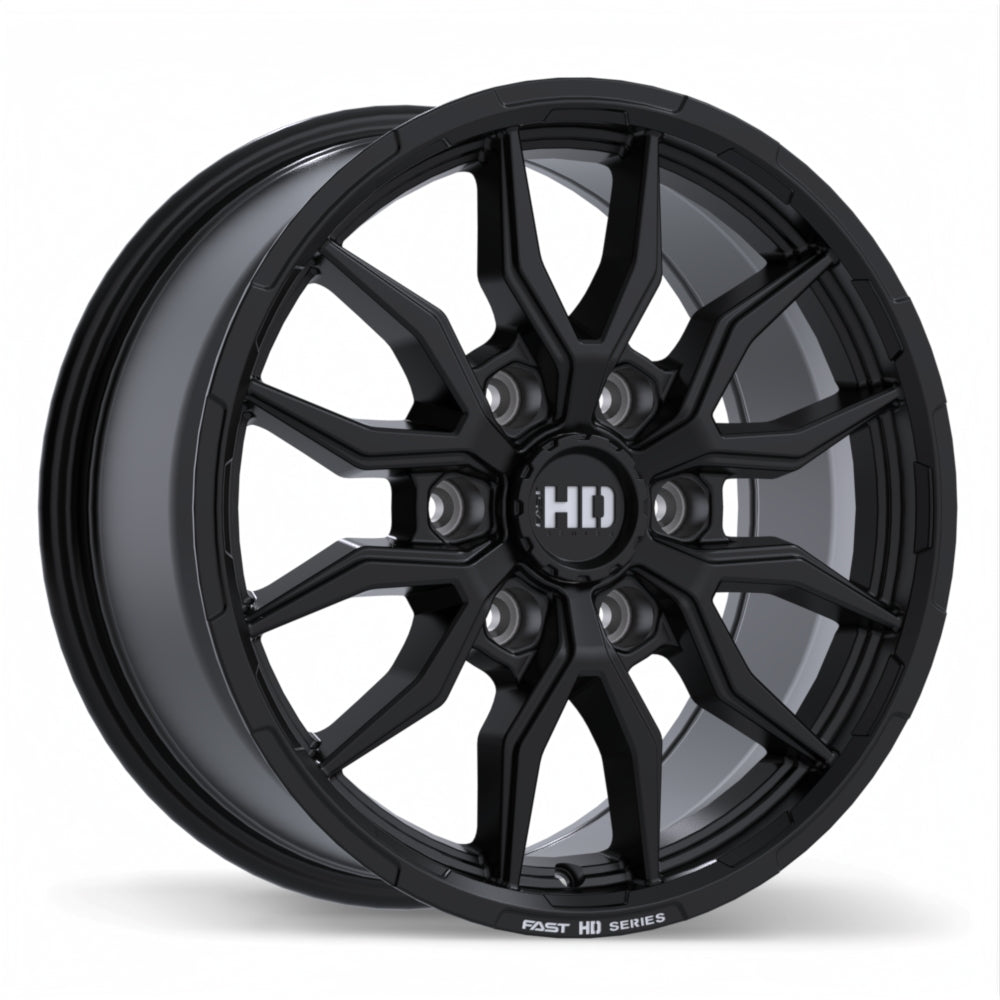 Fast HD Grit - 17X8.0 | 6X114.3 | 66.1 | +30 Satin Black with Milling