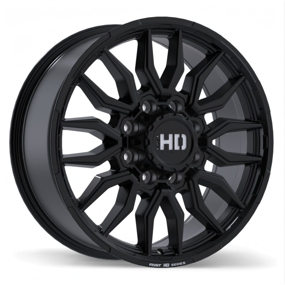 Fast HD Grit - 20X8.5 | 8X165.1 | 121.1 | +54 Satin Black with Milling