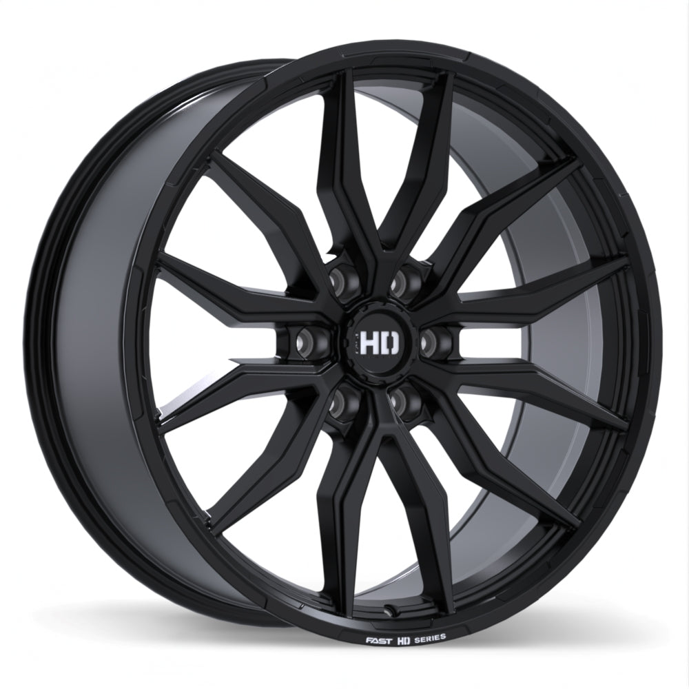Fast HD Grit - 22X9.5 | 6X139.7 | 78.0 | +20 Satin Black with Milling
