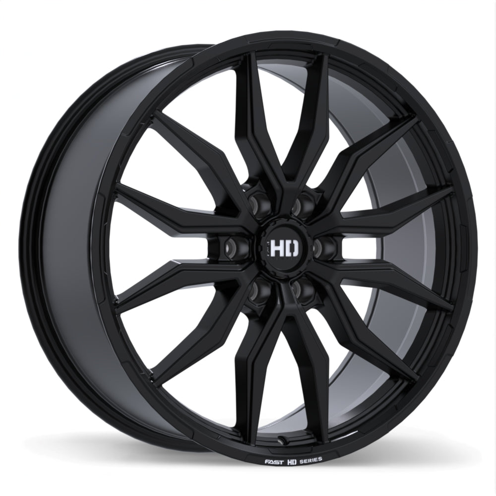 Fast HD Grit - 22X9.5 | 6X135 | 87.1 | +44 Satin Black with Milling