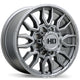 Fast HD Grit - 17X7.5 | 8X180 | 124.4 | +44 Satin Gunmetal with Milling