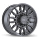 Fast HD Grit - 18X8.5 | 8X165.1 | 121.1 | +57 Satin Gunmetal with Milling