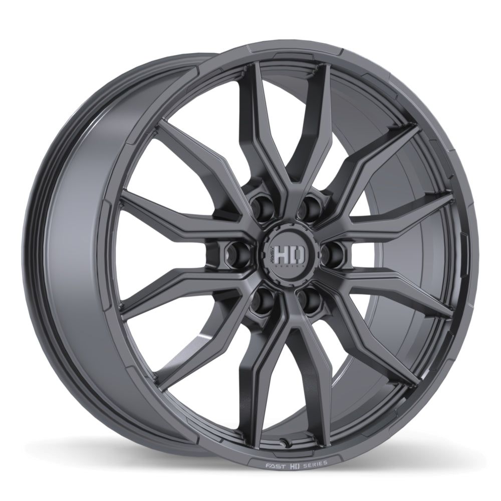 Fast HD Grit - 20X9.0 | 6X135 | 87.1 | +44 Satin Gunmetal with Milling