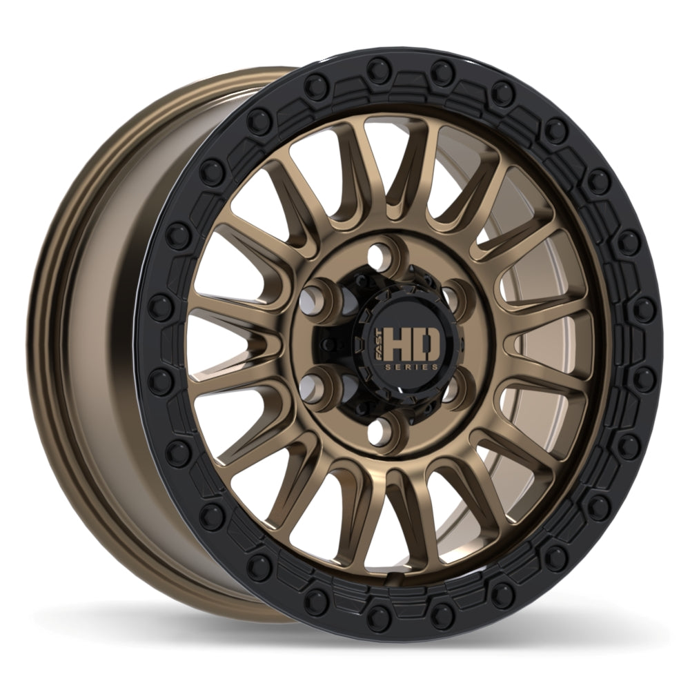 Fast HD Surge - 18X8.5 | 6X135 | 87.1 | +44 Satin Bronze with Gloss Black Lip
