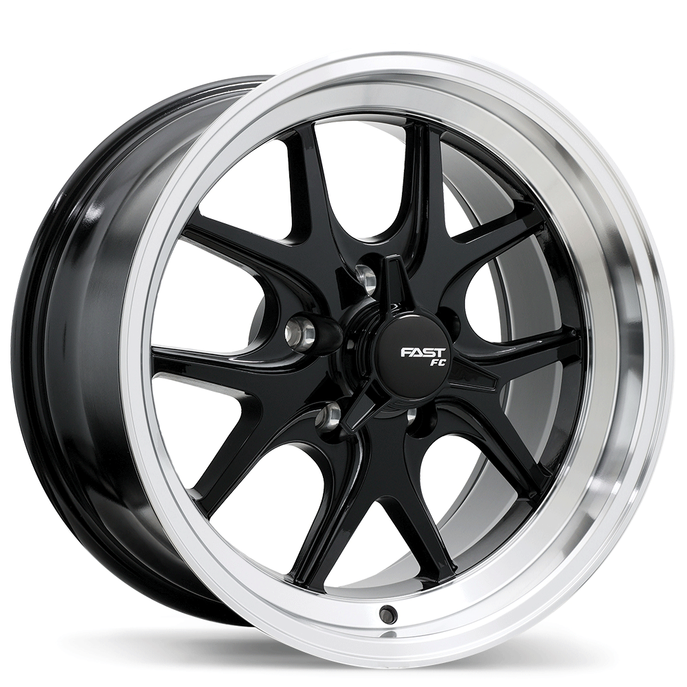 Fast Wheels FC04V - 18X9.0 | 5X114.3 | 72.6 | +5 Gloss Black with Machined Lip