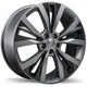 Replika R201 - 20X8.5 | 5X108 | 63.4 | +45 Matte Gunmetal with Matte Black Inserts