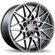 Replika R208 - 18X8.5 | 5X120 | 72.6 | +35 Gloss Gunmetal with Machined Face