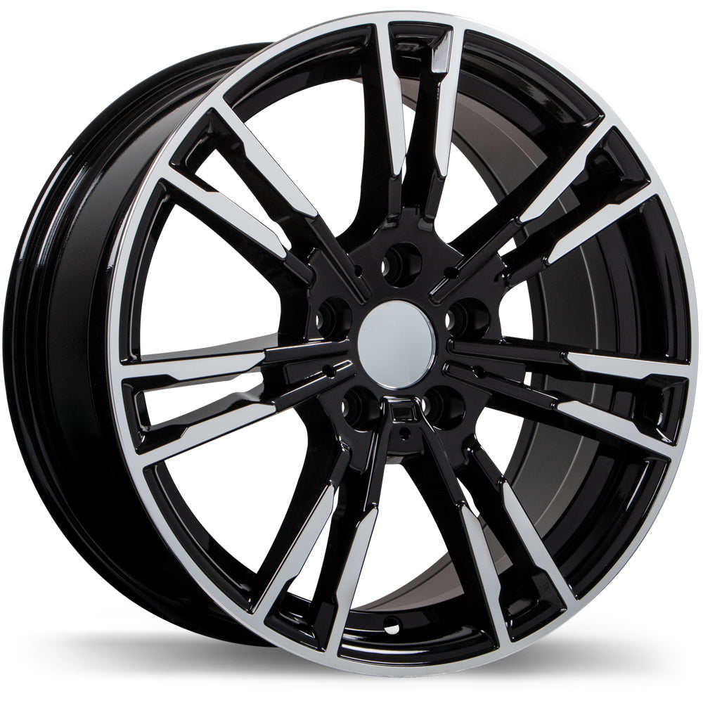 Replika R231 - 19X8.5 | 5X112 | 66.6 | +25 Gloss Black with Machined Face