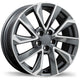 Replika R240 - 16X6.5 | 5X100 | 54.1 | +39 Gloss Gunmetal with Machined Face