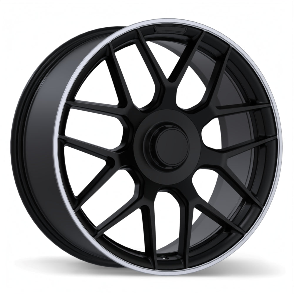 Replika R272 - 20X8.5 | 5X112 | 66.5 | +48 Satin Black with Machined Lip
