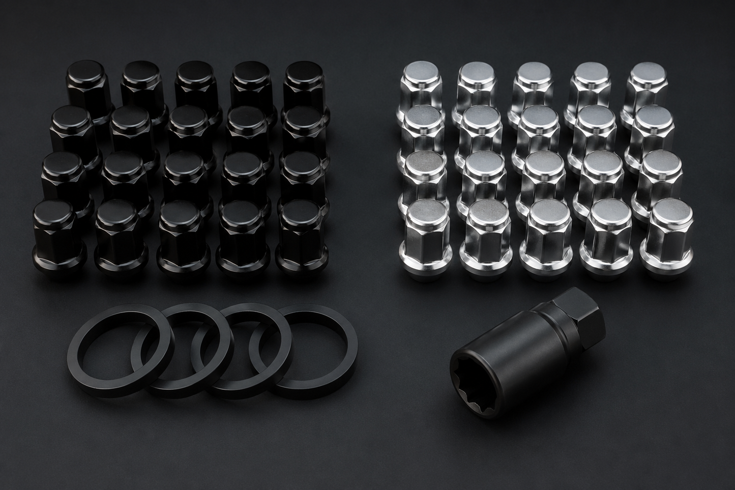 AXON Complete Wheel Installation Kit – Lug Nuts or Bolts with Hub Rings